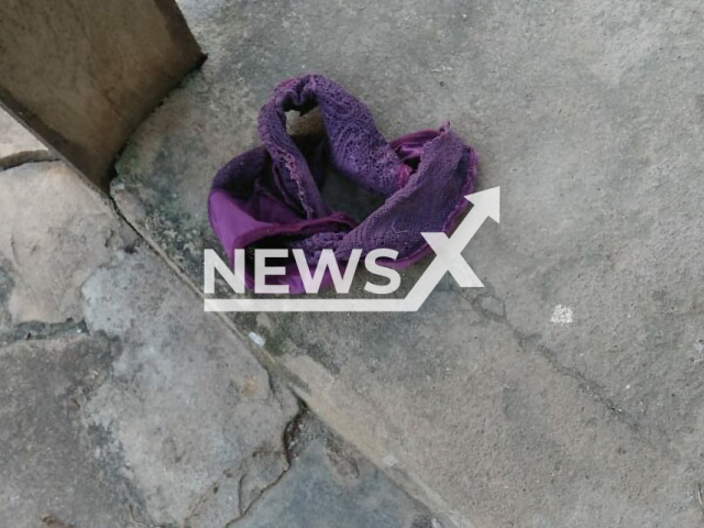 Photo shows an underwear, undated photo. A 39-year-old man is suspected of stealing a woman's underwear and returning them the next day with semen on them. Note: Photo is from the police (Policia Civil/Newsflash)