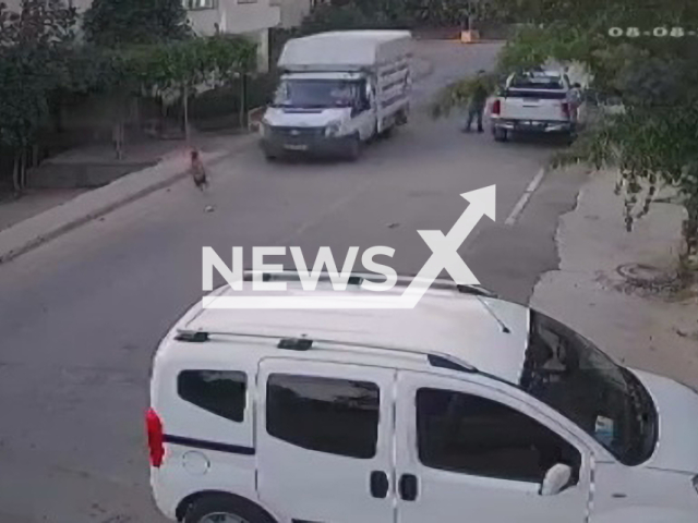 A vehicle passes over a boy, 5, in Batman, Turkey, Monday, Aug. 8, 2022. The boy miraculously survived the accident unharmed. Note: Picture is a screenshot from a video (Newsflash)