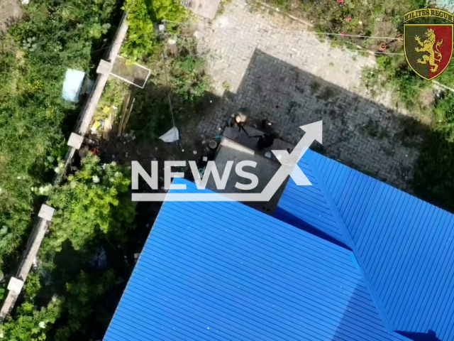 Picture shows Russian soldiers seen by the drone of the fighters from the 24th Separate Mechanized Brigade in Ukraine in undated footage.
The 24th Separate Mechanized Brigade named after King Danylo have been participating in hostilities in Eastern Ukraine for more than a year without rotations.
Note: Picture is a screenshot from a video (@24th.brigade/Newsflash)