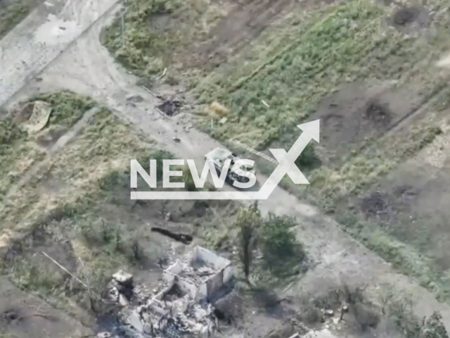 Russian BMP drives on a road before it hit an anti-tank mine in the Donetsk Oblast in Ukraine in undated footage.
Operational command "Pivnich" is an operational unit of the Ground Forces of the Armed Forces of Ukraine in the northern part of Ukraine on the territory of 6 oblasts and the city of Kyiv. 
Note: Picture is a screenshot from a video (@otupivnich/Newsflash)