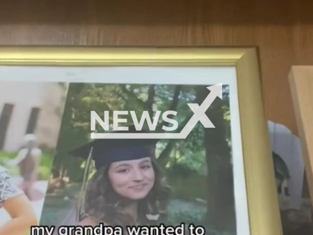 Picture of transgender Nicolás Cazorla's pretransition photo, on Tuesday, July 19, 2022. According to Nicolás Carloza, his grandfather changing his pretransition photo is by far his favourite memory with him. Note: Photo is a screenshot from the video (@nicolascazorlaaa/Newsflash)