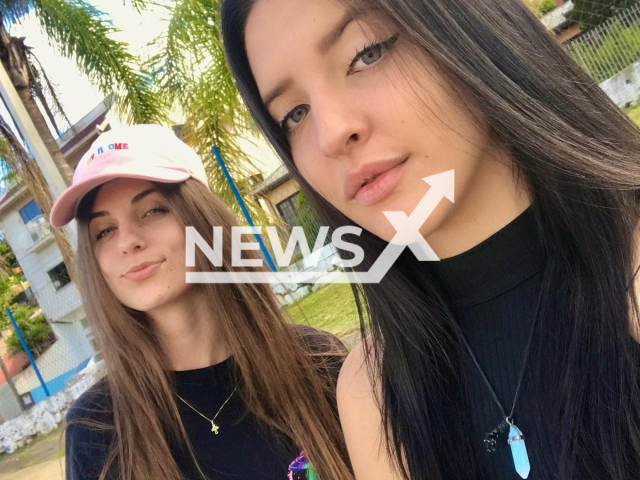 Pamela Sitnek Guarnieri, 19, (right) poses together with her friend Gabrielly Sobota, 22, in an undated photo. They died following a car crash in Curitiba, Brazil, Friday, Aug. 19, 2022. Note: Picture is private (@pam_sitnek/Newsflash)