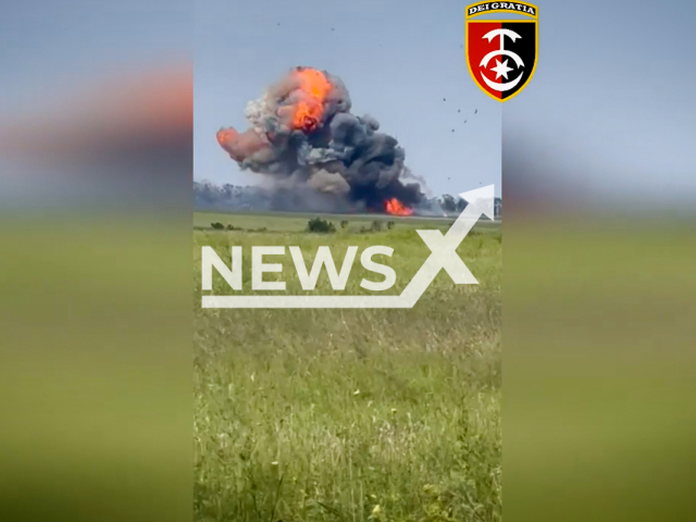 Russian tank explodes after being hit by "Javelin" rocket from the soldiers of the 30th Separate Mechanized Brigade in Ukraine in undated footage. The FGM-148 Javelin, or Advanced Anti-Tank Weapon System-Medium is an American-made portable anti-tank missile system in service since 1996, and continuously upgraded. Note: This picture is a screenshot from the video. (@30brigade/Newsflash)