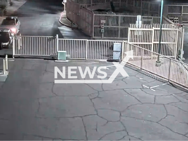 Suspect Taneysha Carter, 39, rams police car with SUV in an officer-involved shooting in Mesa, Arizona, on Thursday, July 7, 2022. Carter was released into police custody and faces several charges. Note: Picture is screenshot from a video (The Mesa Police Department (Official)/Newsflash).