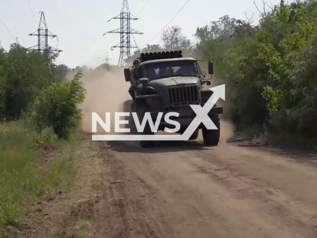 Russian MLRS "Grad" deploys to the firing   positions in Ukraine on undated footage. 
The BM-21 "Grad" is a self-propelled 122 mm multiple rocket launcher designed in the Soviet Union.
Note: Picture is a screenshot from a video (@mod_russia/Newsflash)