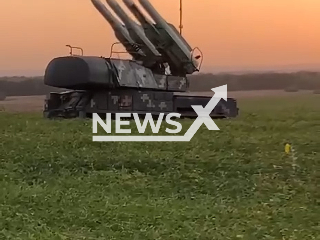 Picture shows Ukrainian "BUK M-1 on a field in Ukraine in undated footage.
The Buk is a family of self-propelled, medium-range surface-to-air missile systems developed by the Soviet Union and its successor state, the Russian Federation.
Note: This picture is a screenshot from the video.
(@AFUStratCom/Newsflash)