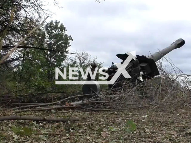 Fighters of the Allied Forces stand near ATGMs (anti-tank guided missile) in a forest area  in the direction of Maryinka, Ukraine in undated footage. As a result of the DPR attack, surveillance cameras were destroyed and Ukrainian manpower was also destroyed. Note: Picture is a screenshot from a video (@nm_dnr/Newsflash)