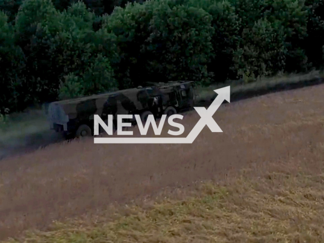 The Iskander operational-tactical missile systems crew deploys to the firing positions in Ukraine in undated footage. The 9K720 Iskander is a mobile short-range ballistic missile system produced and deployed by the Russian military. Note: The picture is a screenshot from a video (@mil/Newsflash)