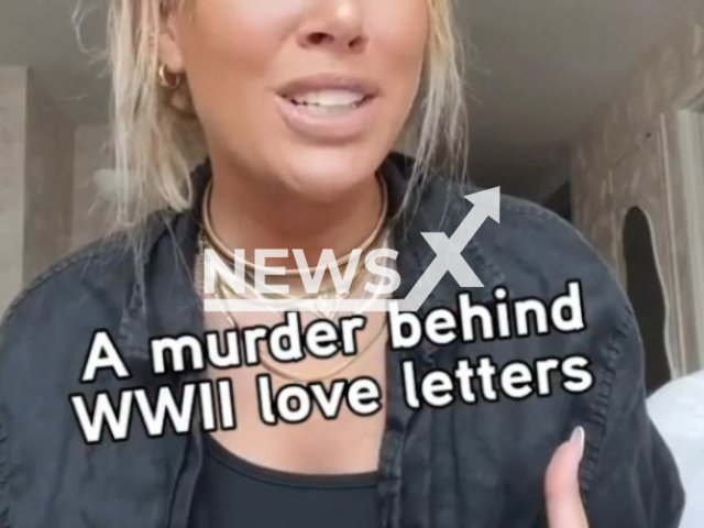 Chelsey Brown, 29, from New York, explains what she's learnt about old WW2 letters she has obtained in 2022, in undated footage. Ms. Brown stated that she used MyHeritage.com to find the war and census records, as well as the descendants. Note: Photo is a screenshot from the video (@citychicdecor/Newsflash)