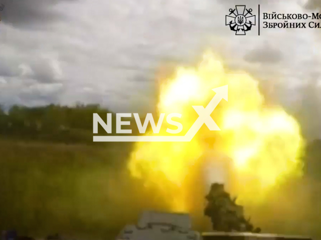 Ukrainian marines fire from tank on the Russian military position in Ukraine in undated footage.
The Ukrainian Naval Infantry Corps, also known as the Ukrainian Marines,[4] is part of coastal defense troops of the Ukrainian Navy.
Note: This picture is a screenshot from the video.
(@navy.mil.gov.ua/Newsflash)