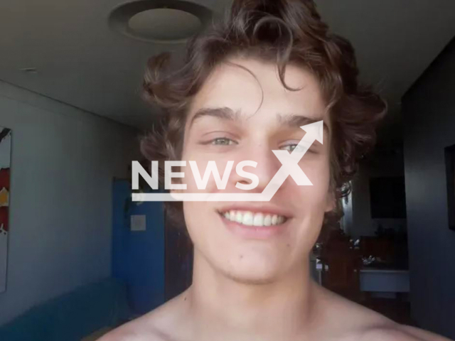 Bernardo Brasil Peres, 18, poses in undated photo. He was stabbed and died from the injuries,  during a robbery in Samambaia, Brazil, on Friday, Sep. 2, 2022.  
Note: Private photo.  (Newsflash)