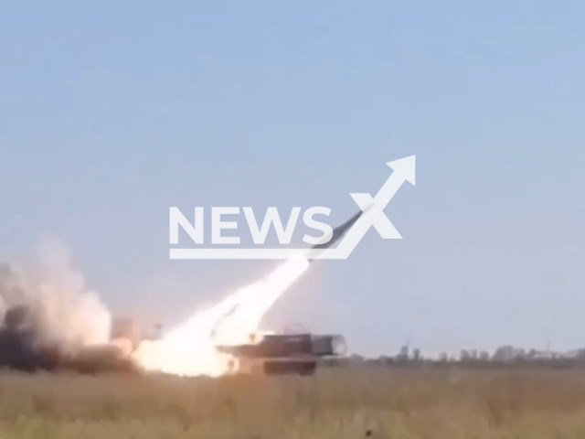 Ukrainian Buk-M1 fires rocket on the Russian Ka-52 "Alligator" in the Kherson region in Ukraine on Wednesday, Sep. 7, 2022. The Buk is a family of self-propelled, medium-range surface-to-air missile systems developed by the Soviet Union and its successor state, the Russian Federation, and designed to counter cruise missiles, smart bombs, fixed- and rotary-wing aircraft, and unmanned aerial vehicles. Note: This photo is a screenshot from a video.(Air Force Command of UA Armed Forces/Newsflash)