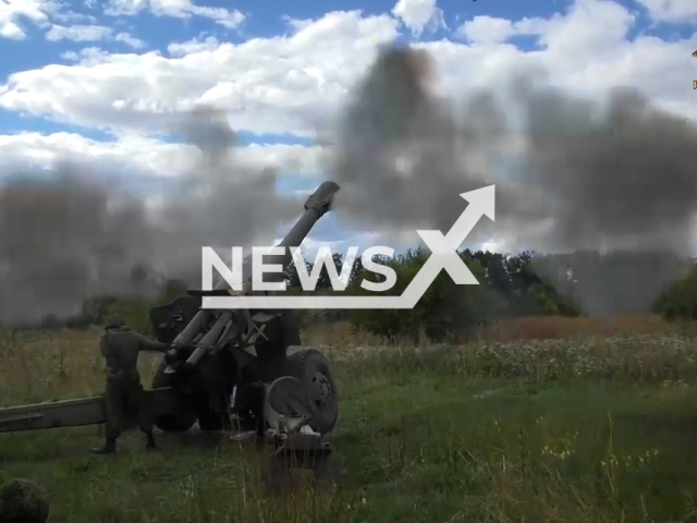 The artillery of the 100th brigade fire on the fortified area of ​​the Armed Forces of Ukraine near Krasnogorovka in Ukraine in undated footage.
The 100th separate motorized rifle brigade is a tactical unit of the People's Militia of the Donetsk People's Republic.
Note: This picture is a screenshot from the video.
(@nm_dnr/Newsflash)