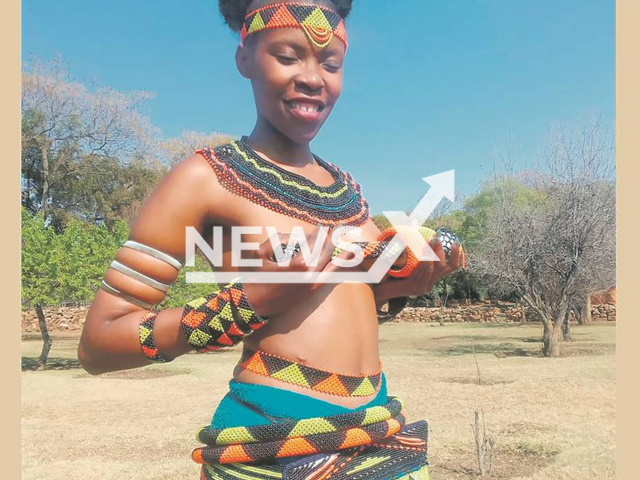 Electrical engineering student, Eunice Ntuli, 25, poses in undated photo.  She is a virgin and is auctioning herself for a 25 cows, to her future husband in Kwaggafontein,  South Africa.  Note: Photo is a screenshot from a post. (Newsflash)