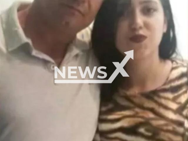 Katia Soares Pereira Teles, 40, and her husband Joel de Souza Teles pose in photo, undated. The woman was acquitted after being accused of killing her husband and burying his body in the backyard of their house in the city of Goiania in Brasil in May, 2018. Note: Private photo. (Newsflash)