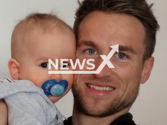 Florian Apler and Leon posing, undated photo. The parents are offering a EUR 30,000 (GBP 26,000) reward after six-year-old Leon was found dead in Sankt Johann, Austria, on Monday, Aug. 29, 2022. Note: Private photo. (@leonandfriendsorg/Newsflash)