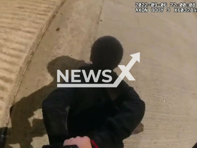 Police officers arrest auto-thieve suspect in Atlanta, Georgia, USA. Note: This picture is a screenshot from the video (@Atlanta_Police/Newsflash).