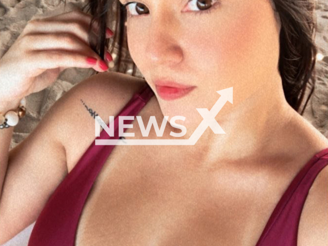 Sabrinna Cabral, 25, poses for a selfie in an undated photo. Sabrinna has stated on social media that her goal is to raise money for a breast reduction surgery. Note: Private photo (Sabrinna Cabral/Newsflash)