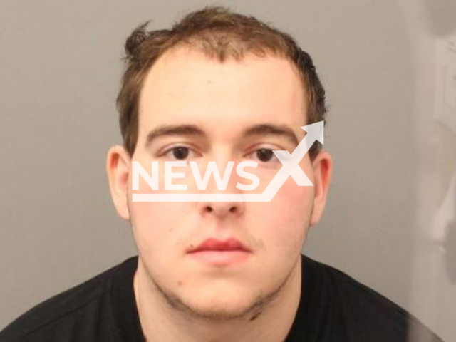 The suspect Chandler John Cardente, 28, poses in undated photo. 
He is accused of  engaging  in sexual activity with and then hatching a murder-for-hire plot to prevent  a 12-year-old girl from testifying, in  Rhode Island, USA. Note: Private photo.  (Rhode Island Sex Offender Registry/Newsflash)