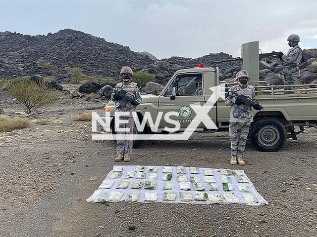 Photo shows a scene from an operation where Saudi authorities have arrested 146 smugglers, including 19 citizens, in a major security operation that foiled an attempt to illegally bring into Kingdom more than 48.6 tons of khat, 1.5 tons of hashish and 634,000 amphetamine tablets, undated video. The remaining suspects were 87 Yemeni nationals, 32 Ethiopians, three Somali nationals, two Iraqis, two Egyptians and a Pakistani. Note: Photo is form the Ministry of Interior of Saudi Arabia (moi.gov.sa/Newsflash)