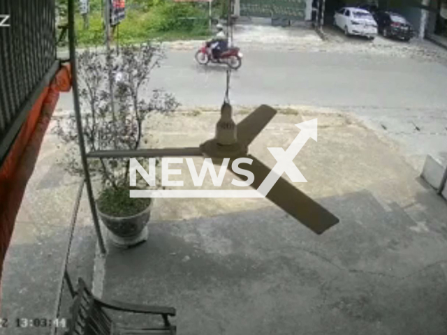 A car hits school children in Hiep Hoa, Vietnam, Wednesday, Sept. 14, 2022. The schoolchildren were reported to be in good health. Note: This picture is a screenshot from the video (Newsflash).