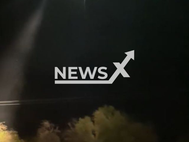 The crew from the LVMPD helicopter saves two people caught in floodwaters in Overton, Nevada, USA in undated footage. About 30 to 40 people were involved in helping in this rescue, including volunteer firefighters on the ground. Note: This picture is a screenshot from the video (LVMPD Sgt. Doty/Newsflash).