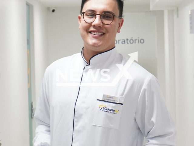 Rafael Caranhato, 24, poses on a beach in an undated photo. Rafael was found dead in Fraiburgo, in western Santa Catarina, Brazil, on Friday, Sept. 16, 2022. Note: Private photo (@odontotopfraiburgo/Newsflash)