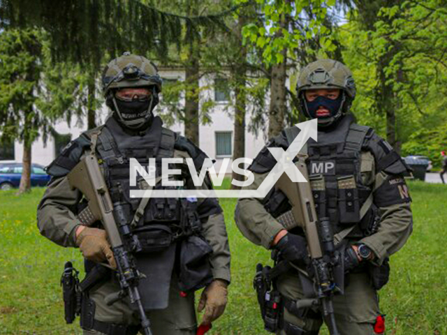 Two military police officers with the new combat helmet in Austria's capital Vienna. Note: This photo is from a press release. (Armed Forces, Helmut Steger/Newsflash)