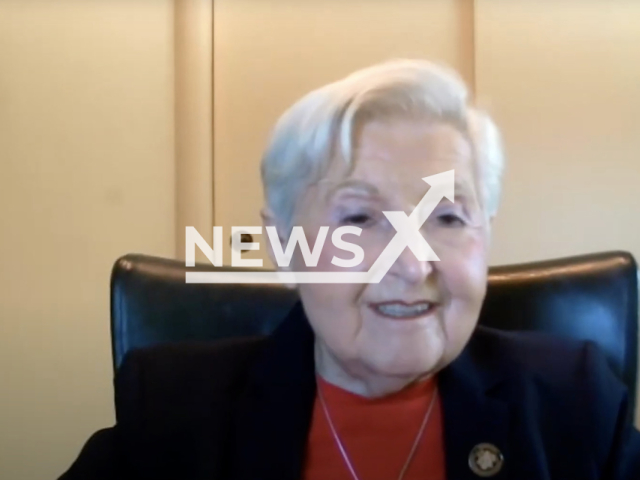 Rae Goldfarb, 91, poses in an undated photo. She has invited Ebrahim Raisi, the president of Iran, to learn compassion and educate himself after his public dismissal of the Holocaust during an interview with Leslie Stahl. Note: Picture is a screenshot from a video (Newsflash)