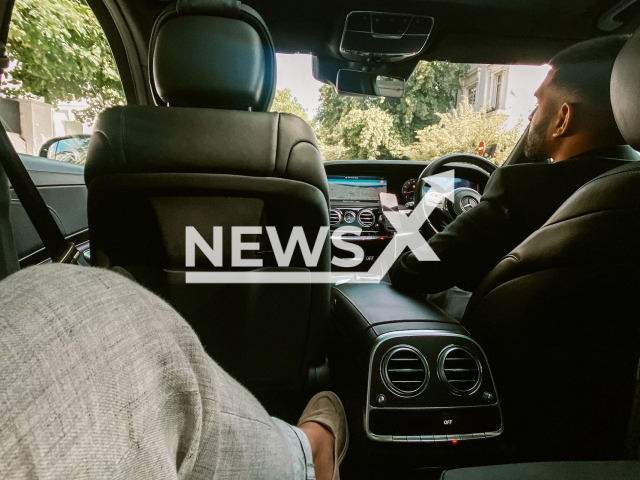 Picture shows the point of view of a lifestyle influencer, Cosmin Cernica, 29, in a taxi cab, undated. Cosmin spends around £3000 on taxis on a monthly basis. Note: We have obtained permission for this photo (@cosmincernica/Newsflash)