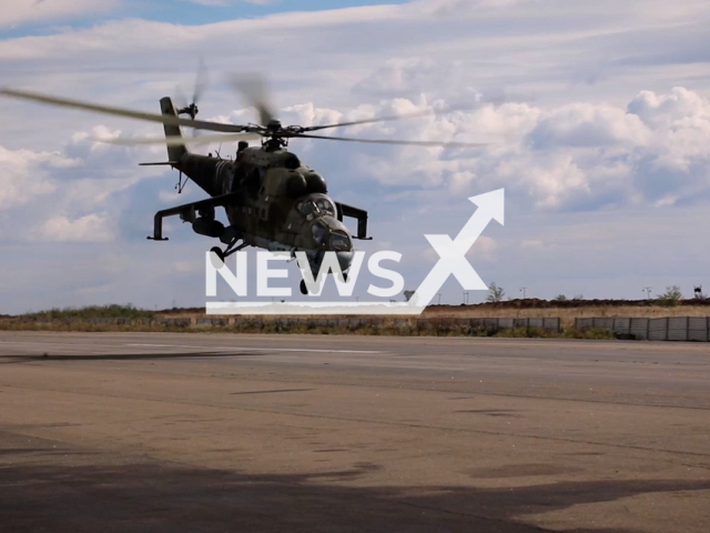 Russian Mi-28 heads on the combat mission in Ukraine in undated footage.
The Mil Mi-28 is a Russian all-weather, day-night, military tandem, two-seat anti-armor attack helicopter.
Note: This picture is a screenshot from the video.
(@mil/Newsflash)