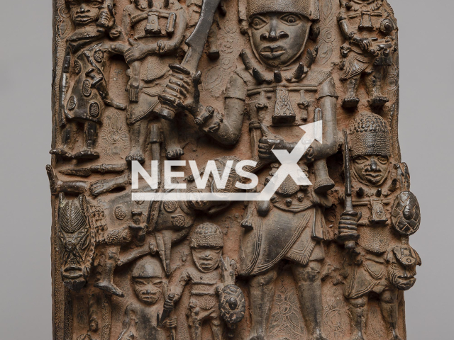 Image shows a sculpture with Idah War scenery, undated photo. The city of Hamburg, Germany returned looted art stolen during British colonial times to Nigeria in September 2022. Note: Licensed content. (MARKK/Newsflash)