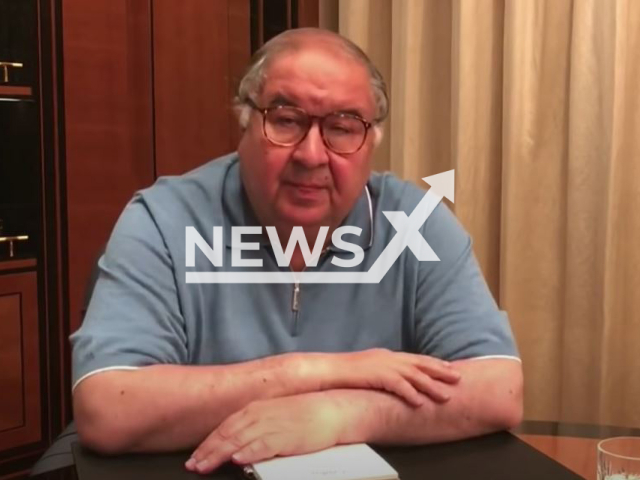 Picture shows Alisher Usmanov, 69, undated. The Munich public prosecutor had confiscated four Faberge eggs in his  villa hon Lake Tegernsee, Germany, and he wants them returned.
Note: Photo is a screenshot from a video. (Newsflash)