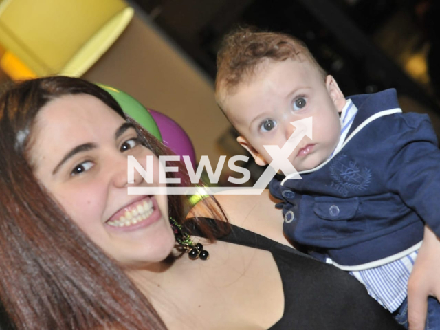 The accused Gaia Russo (23) and her 19 months old son Leonardo, who was beaten and later died of the injuries in Novara, Italy, on 23rd May last year. Note: Private picture(Newsflash).