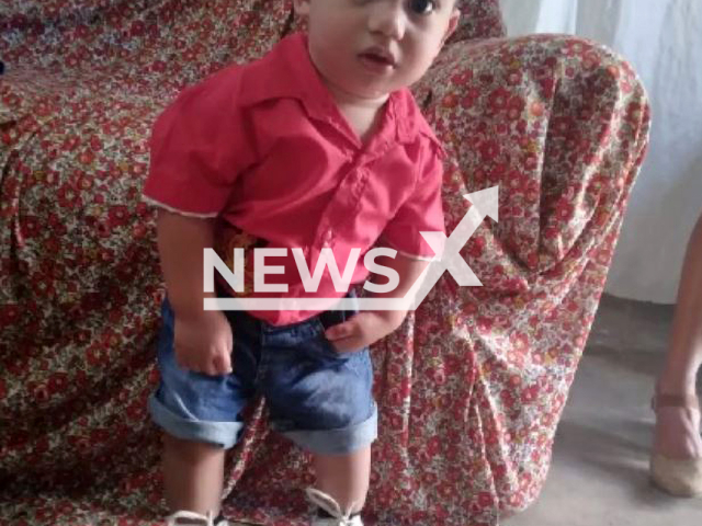 Picture shows 1-year-old Everton Mathias,  undated. He drowned in a bucket in Lagoa Seca, Brazil, on Monday, Sept. 26, 2022.  
Note: Private photo.  (Newsflash)