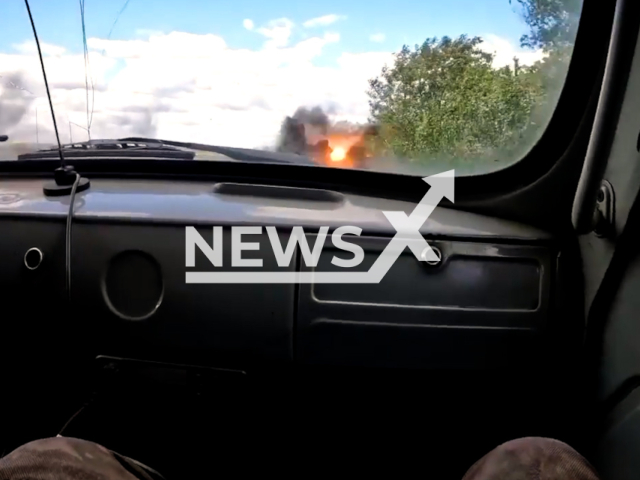 Emergency team transport the wounded soldiers across an infernal battlefield while boom explode near their vehicle in Ukraine in undated footage.
The Separate Brigade of Territorial Defense stressed that evacuation of the wounded is a complex and stressful process that requires constant concentration, vigilance and clear coordination of actions.
Note: This picture is a screenshot from the video.
(@BrTODnipro/Newsflash)