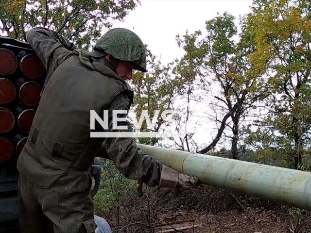 The crews load with ammunition the multiple launch rocket systems in Ukraine in undated footage.
The BM-21 "Grad" is a self-propelled 122 mm multiple rocket launcher designed in the Soviet Union.
Note: Picture is a screenshot from a video (@mod_russia/Newsflash).