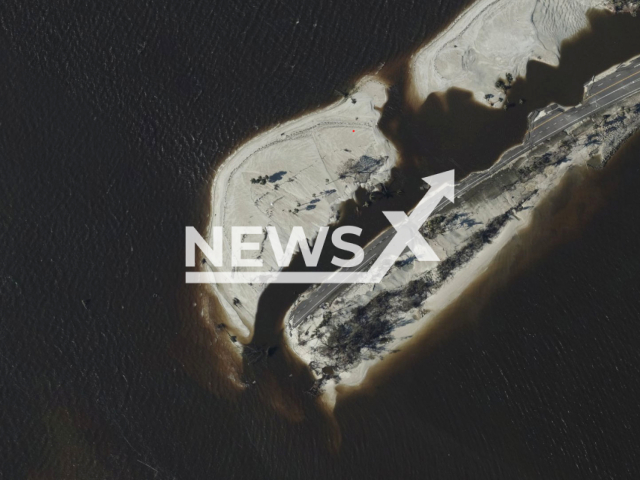 Image shows the Sanibel Causeway, post storm, undated photo. The photo was collected by the National Geodetic Survey aerial assessment imagery on Thursday, Sept. 29, 2022. Note: Licensed content. (NOAA/Newsflash)