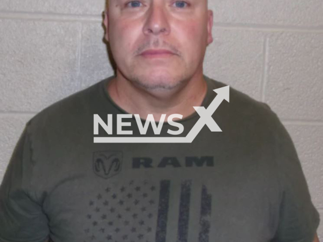 The stepfather David Lowe,  a registered sex offender,  poses in undated photo. He plead not guilty to sexual imposition  after he was caught on camera  in only his underwear rubbing  his crotch against the back of his 16-year-old step-daughters head  during a virtual school class, in front of her teacher and 39 classmates, in Cleveland, Ohio, USA, on Wednesday, Sept. 28, 2022. Note: Police photo. (Berea Police Department/Newsflash)