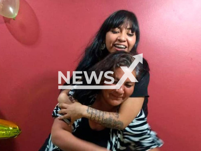 Betzabe Alvarado hugs her mother Blanca Esmeralda Gallardo, undated. The mother has been looking for her daughter since she and a friend disappeared while traveling  in Puebla, Mexico in  January 2021 and on Tuesday, Oct. 4, a group of gunmen shot her to death in the city.  
Note: Private photo.  (Newsflash)