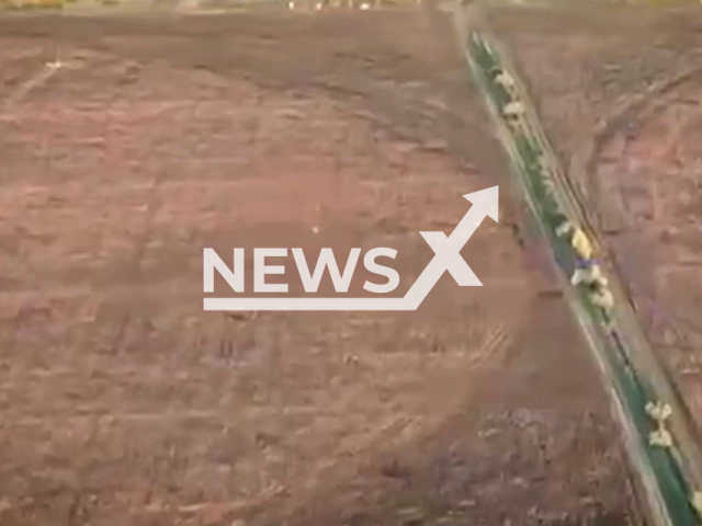 The Ukrainian UAV RAM II flies at the Russian Osa air defense system in the southern direction of Ukraine in undated footage.
RAM UAV is a kamikaze drone that was unveiled in February 2018 during an event in Abu Dhabi.
Note: This picture is a screenshot from the video. (@AFUStratCom/Newsflash)