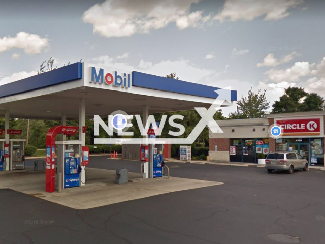 Picture shows  Long Gate Mobil, in Baltimore, Maryland, USA, undated.  A 77-year-old Baltimore man that choose  his lottery numbers by analysing 20 years of drawings bought a winning ticked here.  Note: Photo is a screenshot from Google Maps. (Google Maps/Newsflash)