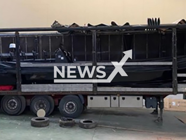 One of the boats seized by police in Operation Vinas, in Spain, undated. 
 Police dismantled a criminal organization that used narco-boats to import hashish from Morocco to Cadiz and Malaga, Spain.  
Note: Police photo. (Newsflash)