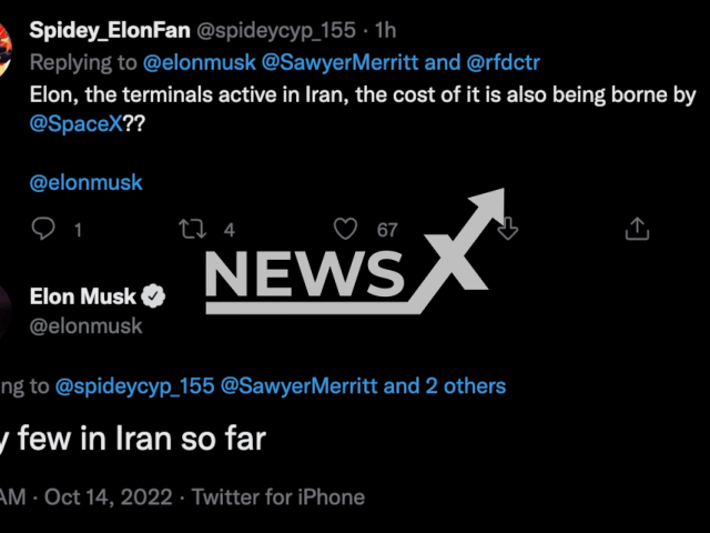 Photo shows the Twitter post of Karim Sadjadpour, who claims Elon Musk said that Starlink is now active in Iran, undated photo. Musk says that several terminals are now active in Iran. Note: Picture is a screenshot from a post (@ksadjadpour/Newsflash)