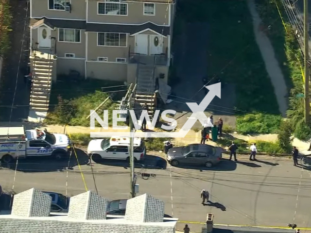 Image shows the house where a toddler and two teenagers were attacked by pit bulls, undated photo. The attack happened on Staten Island, New York City, USA on Tuesday afternoon, Oct. 18, 2022. Note: Photo is a screenshot from a video. (Newsflash)