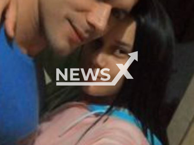 Suspect Diego M. Resende, 32, and victim Gilmara Ferreira, 23, pose in undated photo. He bludgeoned her to death with a  piece of wood during a threesome, in which he had agreed to participate in Patos de Minas, on  Saturday, Oct. 15, 2022. 
 
Note: Private photo.  (Newsflash)