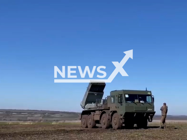 Ukrainian artillerymen prepare to fire rockets from the Czech RM-70 Vampire MLRS on the position of the Russian military in the Donetsk in Ukraine in undated footage.
The RM-70 multiple rocket launcher is a Czechoslovak Army version and heavier variant of the BM-21 Grad multiple rocket launcher, providing enhanced performance over its parent area-saturation rocket artillery system that was introduced in 1971.
Note: This picture is a screenshot from the video. (@DefenceU/Newsflash)