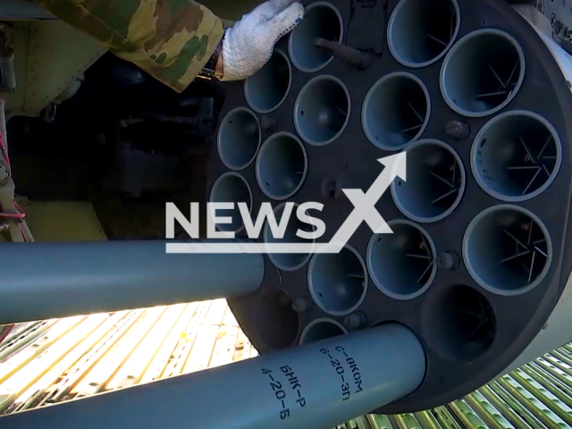 Russian soldier loads the missiles in the Ka-52 helicopter before the start of the combat mission in Ukraine in undated footage.
 Ka-52 "Alligator" is a Russian reconnaissance and attack helicopter of a new generation. Note: Picture is a screenshot from a video (Ministry of Defense of Russia/Newsflash).