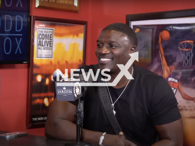 Akon, a Senegalese-American singer, poses in an undated photo. He revealed on a podcast in Oct. 2022 that he'd paid USD 7,500 for a hair transplant in Turkey. Note: Picture is a screenshot from a video (@Bootleg Kev/Newsflash)