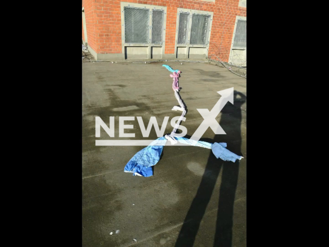 Evidence of the escape of Kristjan Mehilli, 28, from the prison of Vercelli, in Italy, on on New Year's Eve, 2021. Note: Photo is a screenshot from video. (Polizia di stato/Newsflash)